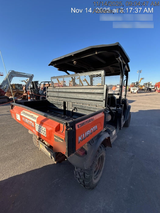 2020 Kubota RTV-X1140W-H 4WD utility cart -LED strobe -Windshield tempered glass -Plastic canopy -Wire harness kit -Backup alarm