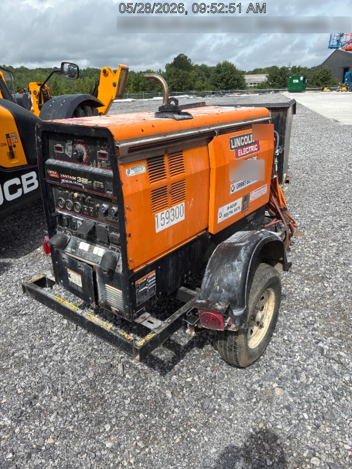2021 Lincoln Electric Vantage 322 Vantage 322 Ready Pak 3 w/ Decals, ORANGE (includes trailer, cable rack, fender light kit) NO Telematics