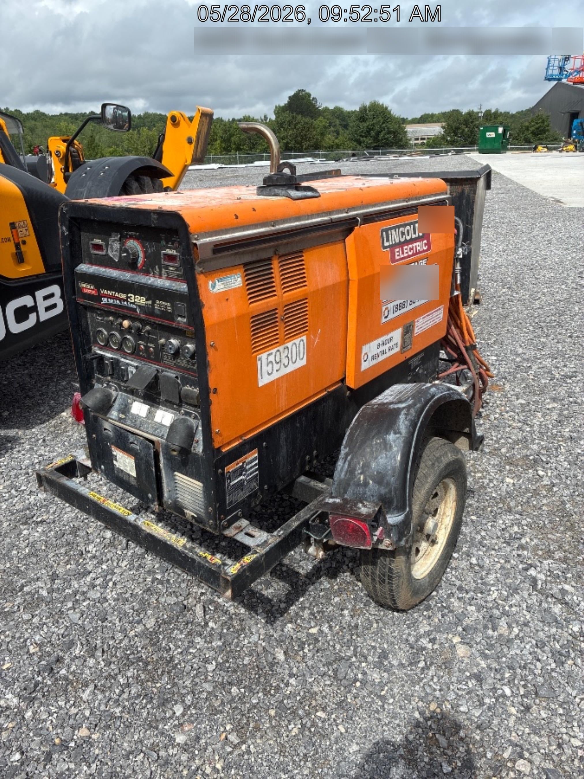 2021 Lincoln Electric Vantage 322 Vantage 322 Ready Pak 3 w/ Decals, ORANGE (includes trailer, cable rack, fender light kit) NO Telematics