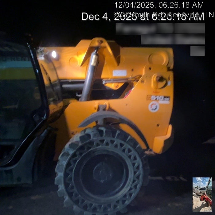 2020 JCB 510-56 Cab/Heat/Air, 74 HP, Solid Tires, STD Worklight, Beacon, Aux Hydraulics, Lifting Eye, Back up Alarm w/66" Carriage/60" Forks