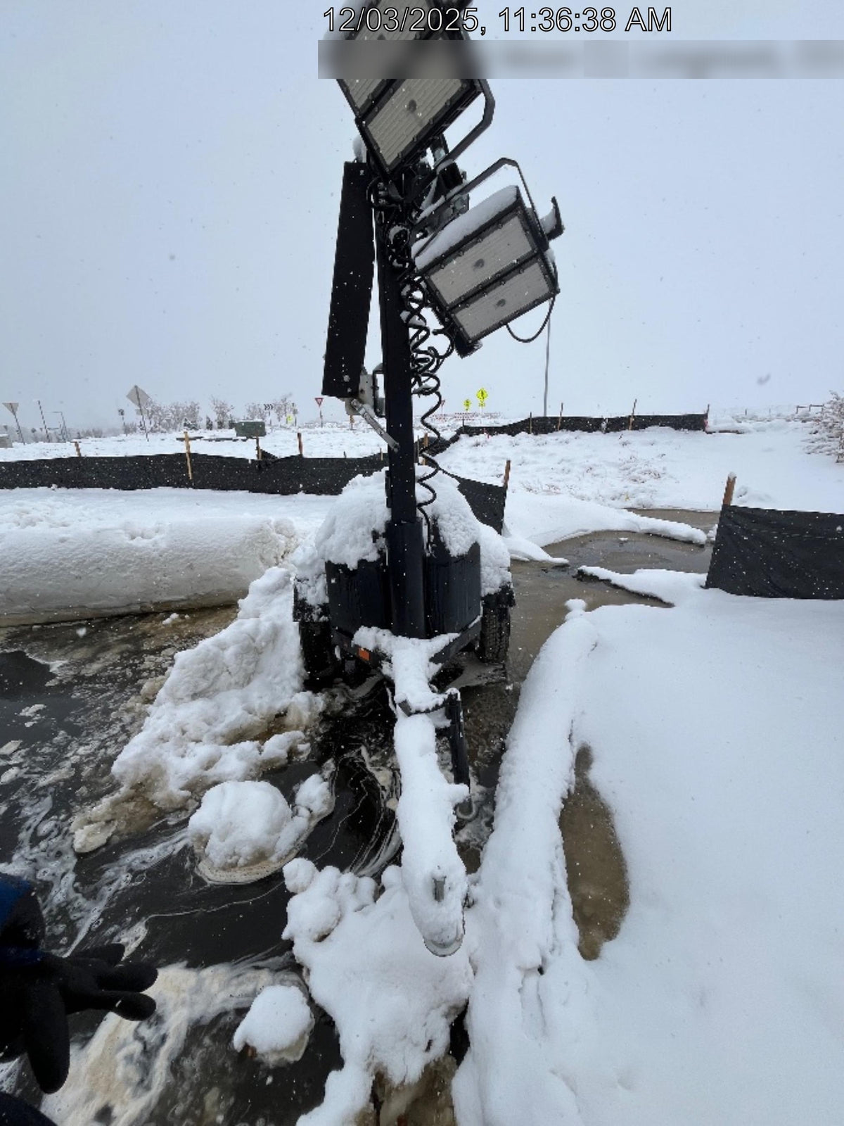 2022 Allmand NLV3GR (4) LED Light Fixture 350W, 23' Vertical Mast, 3kW Prime, Towable, ES Decals, T3
