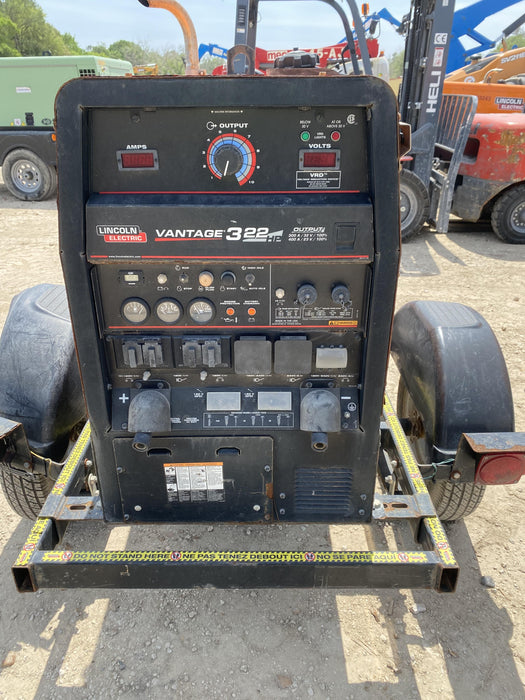 2021 Lincoln Electric Vantage 322 Vantage 322 Ready Pak 3 w/ Decals, ORANGE (includes trailer, cable rack, fender light kit) NO Telematics