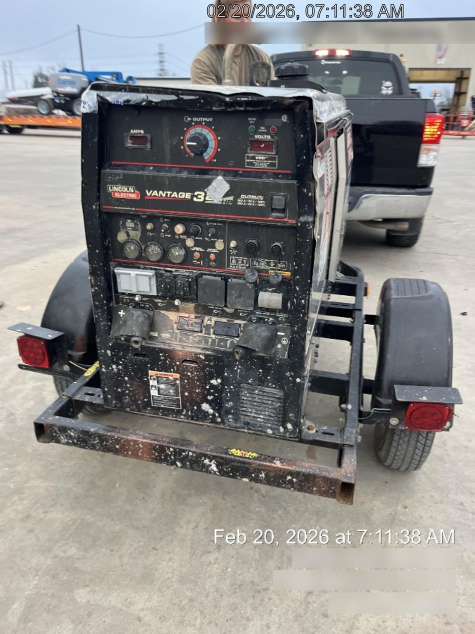 2019 Lincoln Electric Vantage 322 Lincoln Vantage 322 Welder w/Trailer, Light Kit, Cable Rack