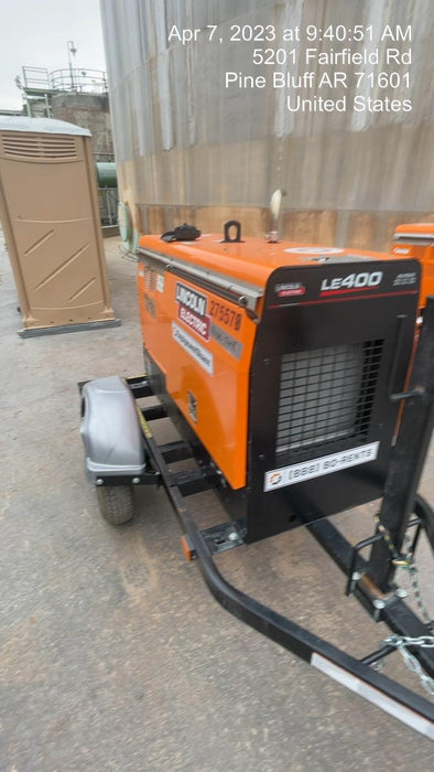 2022 Lincoln Electric LE400 Kubota V1505, Trlr, Cable Rack, Light Kit, ES Decals, T3