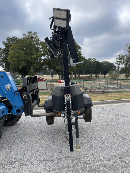 2021 Allmand NLV3GR (4) LED Light Fixture 350W, 23' Vertical Mast, 3kW Prime, Towable, Deep Sea L401, Leveling Jacks, Yanmar T4F 5.8hp