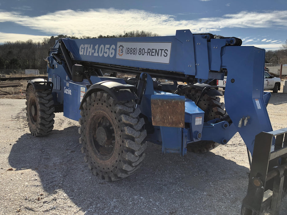 2019 Genie GTH-1056 Canopy, Solid RT Tires, LED Work Lights, Beacon 60" QA Carriage, 60" Forks