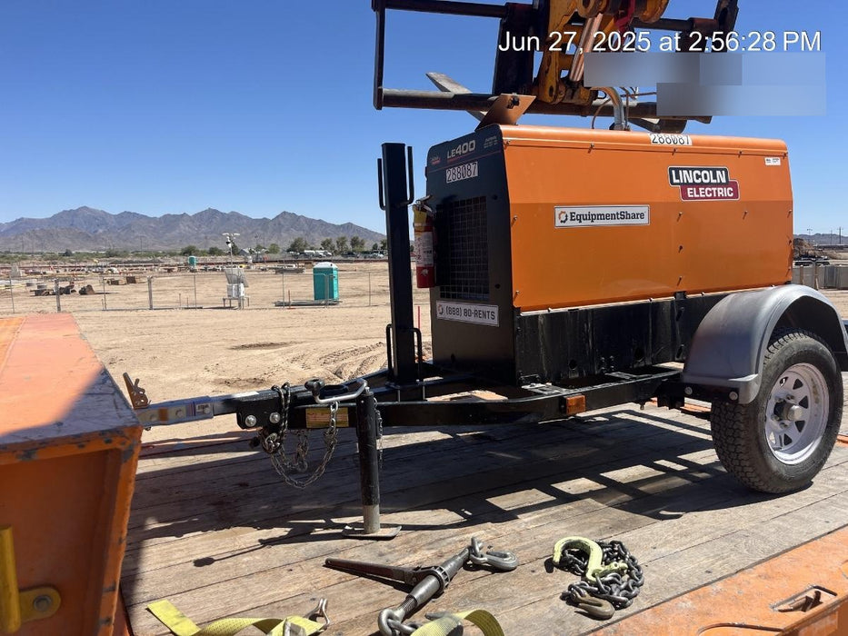 2023 Lincoln Electric LE400 Kubota V1505, Trlr, Cable Rack, Light Kit, ES Decals, T3