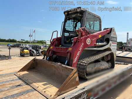 2019 Takeuchi TL12R-2 Cab/Heat/Air w/Auxiliary Hydraulics, 2 Speed, Hydraulic QC 80" Smooth Bucket, 48" Pallet Forks