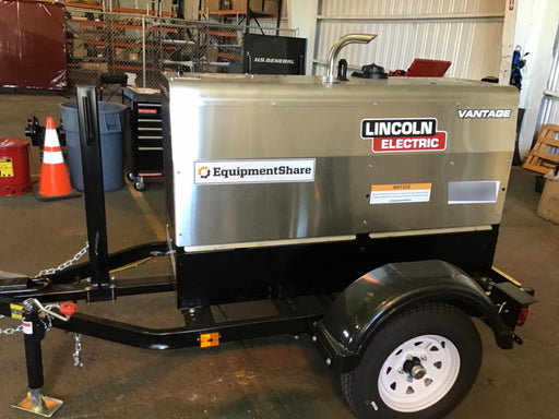 2019 Lincoln Electric Vantage 322 Welder Ready-Pak 3, Two wheel trailer, Fender and Light kit, Cable Rack