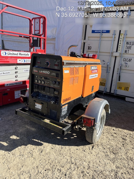 2022 Lincoln Electric LE400 Kubota V1505, Trlr, Cable Rack, Light Kit, ES Decals, T3