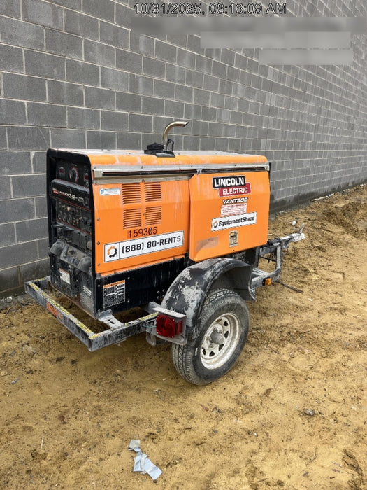 2021 Lincoln Electric Vantage 322 Vantage 322 Ready Pak 3 w/ Decals, ORANGE (includes trailer, cable rack, fender light kit) NO Telematics