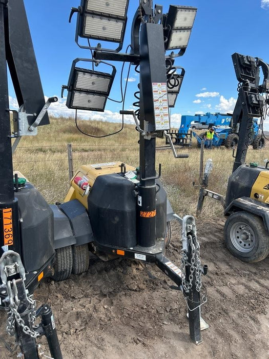 2022 Allmand NLV3GR (4) LED Light Fixture 350W, 23' Vertical Mast, 3kW Prime, Towable, ES Decals, T3