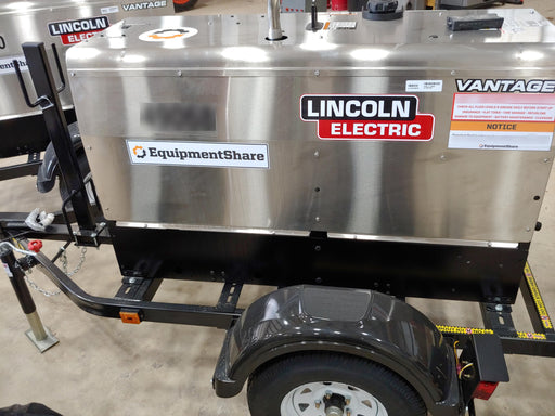 2019 Lincoln Electric Vantage 322 Ready-Pak 3, Two Wheel Trailer, Fender and Light Kit, Cable Rack