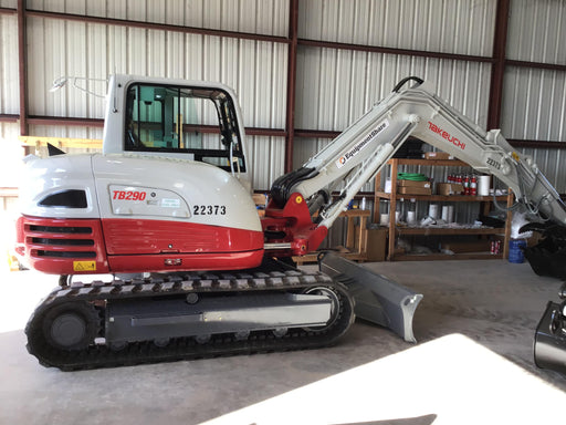 2019 Takeuchi TB290 Takeuchi TB290 Cab/Heat/AC w/Rubber Tracks, Auxiliary Hydraulics, Dozer Blade, Manual QC, 18/24/36" Buckets, Hydraulic Thumb Installed