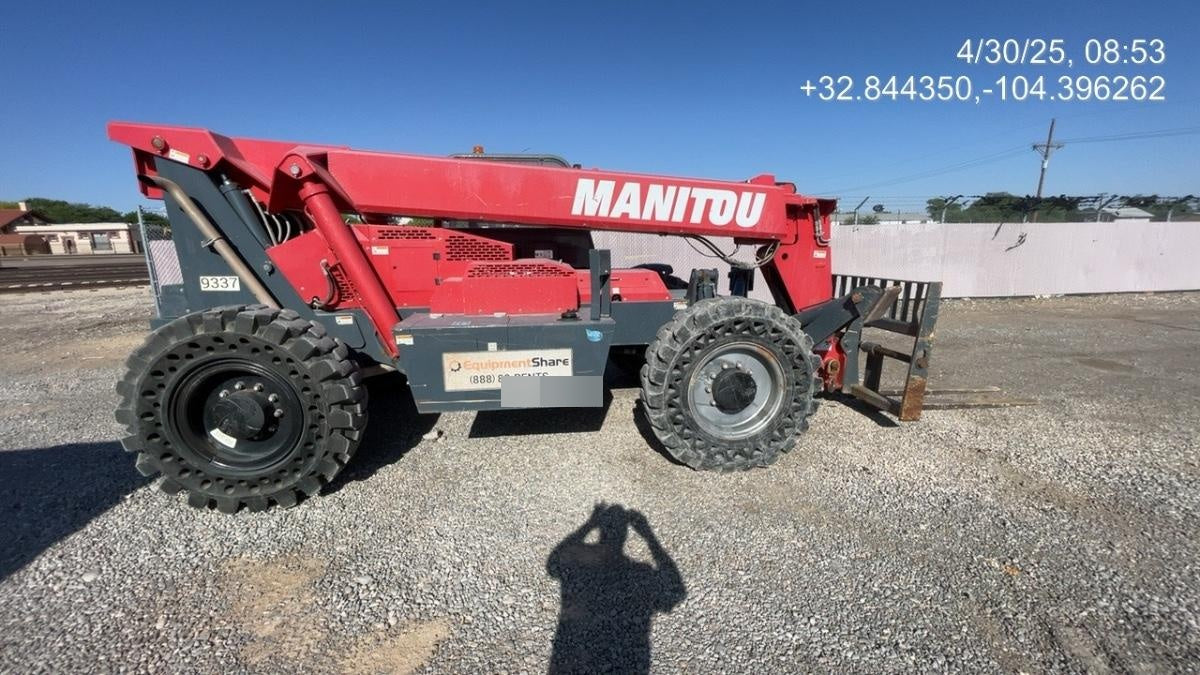 2018 Manitou 12042 Manitou MTA 12042 w/Open ROPS, Work Lights/Strobe, Aux Hyd, Solid Tires, Lift Hook, 66" Carriage, 72" Forks, Outriggers