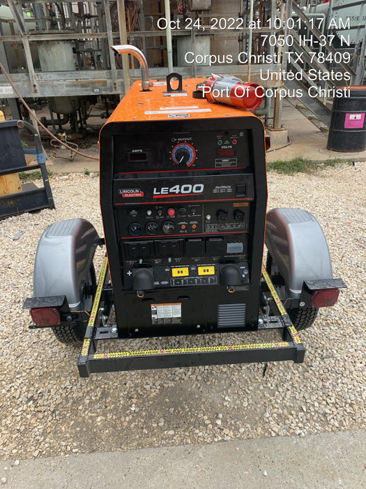 2022 Lincoln Electric LE400 Kubota V1505, Trlr, Cable Rack, Light Kit, ES Decals, T3