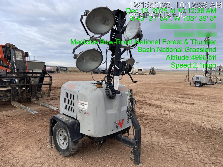 2018 Wacker Neuson LTV6L-MH Wacker Neuson LTV6L Mobile Light Tower w/Fuel Level Sensor Installed