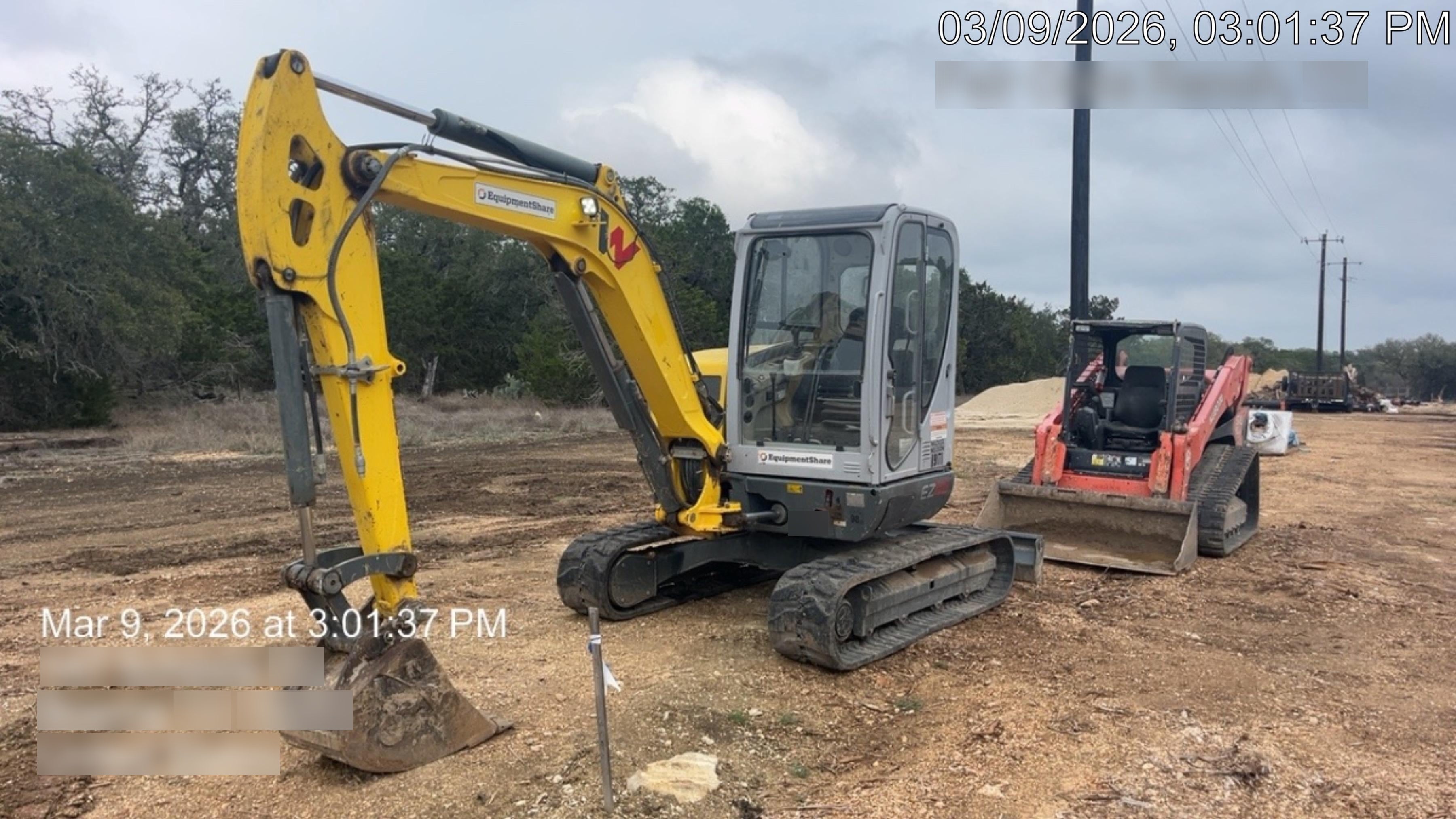 2018 Wacker Neuson EZ53 Wacker Neuson EZ53 12K Excavator, TRK,LGD,CAB,PC, Manual QC, Buckets: 30" , 18"