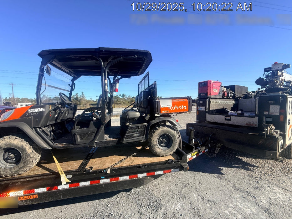 2022 Kubota RTV-X1140W-H Plastic Canopy, Windshield Acrylic Clear, LED Strobe Light, Wire Harness Kit, Back up Alarm