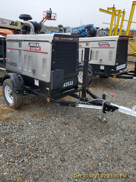 2021 Lincoln Electric Air Vantage 566 Air Vantage 566X Ready Pak 3 (includes trailer, cable rack, fender light kit); no telematics