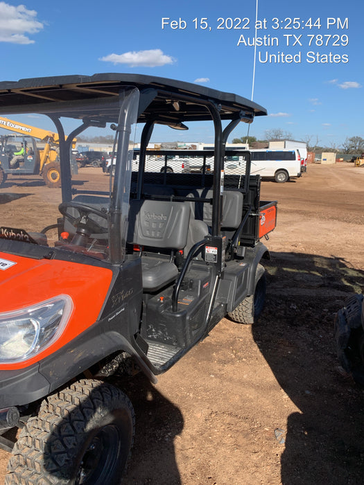 2022 Kubota RTV-X1140W-H Plastic Canopy, Windshield Acrylic Clear, LED Strobe Light, Wire Harness Kit, Back up Alarm