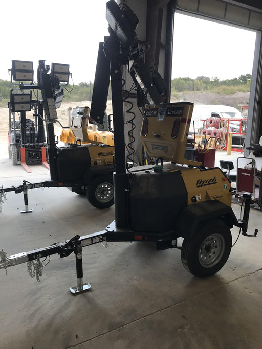 2022 Allmand NLV3GR (4) LED Light Fixture 350W, 23' Vertical Mast, 3kW Prime, Towable, ES Decals, T3