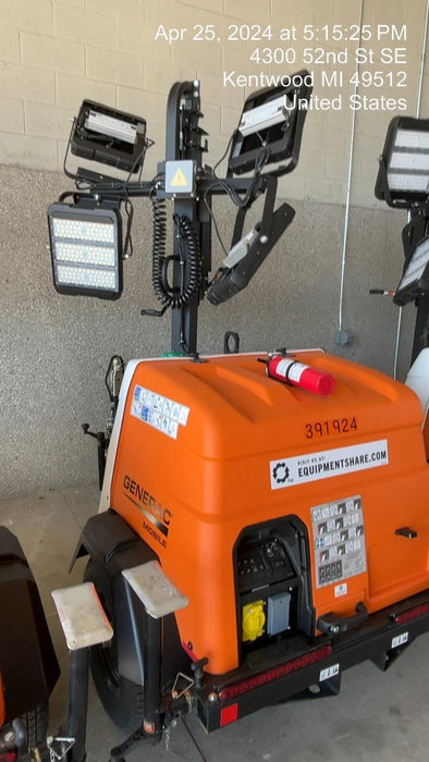 2024 Generac MLT2 Diesel, Flex Switch 120V Input, Powerzone Controller, 
(4) 320W LED Lights, 4kW Generator, 39.9 Gal Fuel Tank, 2" Ball, T3