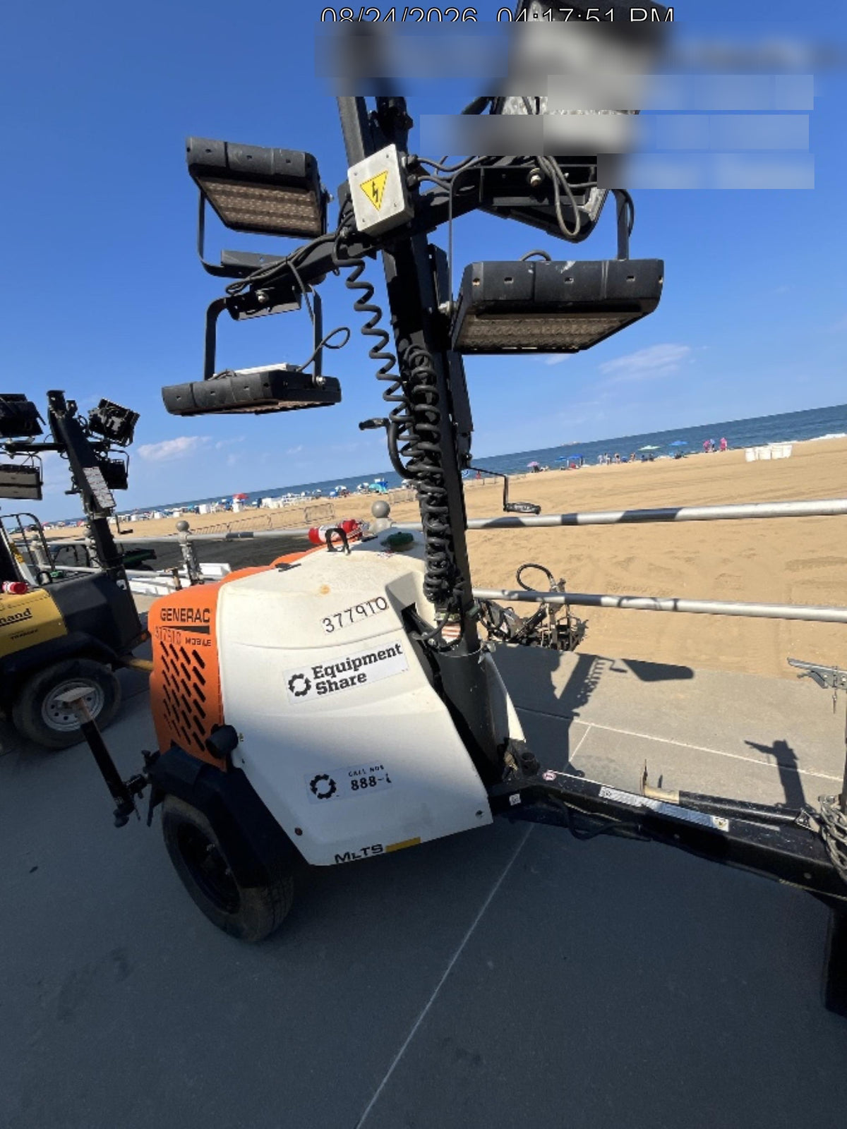 2023 Generac MLT2 Diesel, Flex Switch 120V Input, Powerzone Controller, 
(4) 320W LED Lights, 4kW Generator, 39.9 Gal Fuel Tank, 2" Ball, T3