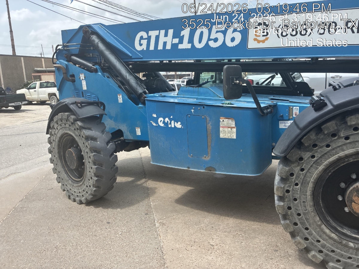2019 Genie GTH-1056 Cab/Heat/AC, Solid RT Tires, LED Work Lights, Beacon 60" QA Carriage, 60" Forks