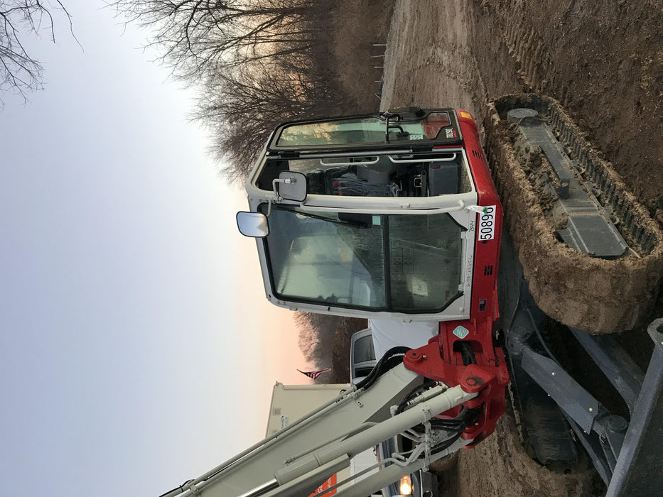2019 Takeuchi TB290 Cab, AC, Rubber Tracks, Dozer Blade, Travel Alarm, Control Pattern Change Valve, Auxiliary Hydraulics w/18" Quick Coupler Bucket with teeth, 6.2 cu. ft. capacity/24" Quick Coupler Bucket with teeth, 8.6 cu. ft. capacity/36" Quick Coupler Bucket with teeth, 13.4 cu. ft. capacity, Quick Coupler, Hydraulic Thumb Installed