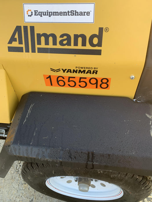 2021 Allmand NLV3GR (4) LED Light Fixture 350W, 23' Vertical Mast, 3kW Prime, Towable, Deep Sea L401, Leveling Jacks, Yanmar T4F 5.8hp