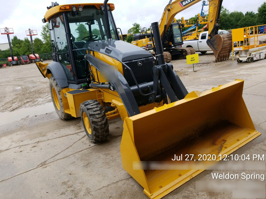 2020 John Deere 310LEP Cab/Heat/Air, 4WD, Standard Stick, Pilot Controls, 2 Way Hydraulics, TAG Manual QC