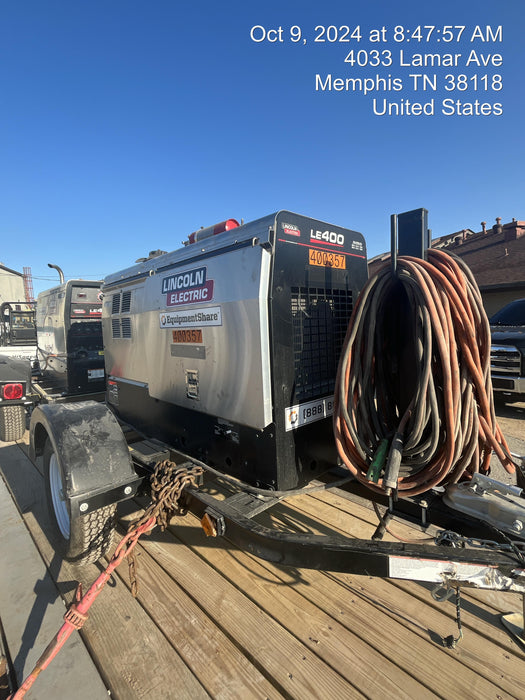 2024 Lincoln Electric LE400 Kubota V1505, Trlr, Cable Rack, Light Kit, ES Decals, T3