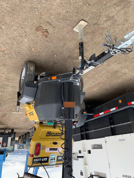 2022 Allmand NLV3GR (4) LED Light Fixture 350W, 23' Vertical Mast, 3kW Prime, Towable, ES Decals, T3