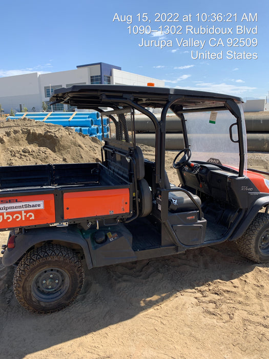 2022 Kubota RTV-X1140W-H Plastic Canopy, Windshield Acrylic Clear, LED Strobe Light, Wire Harness Kit, Back up Alarm