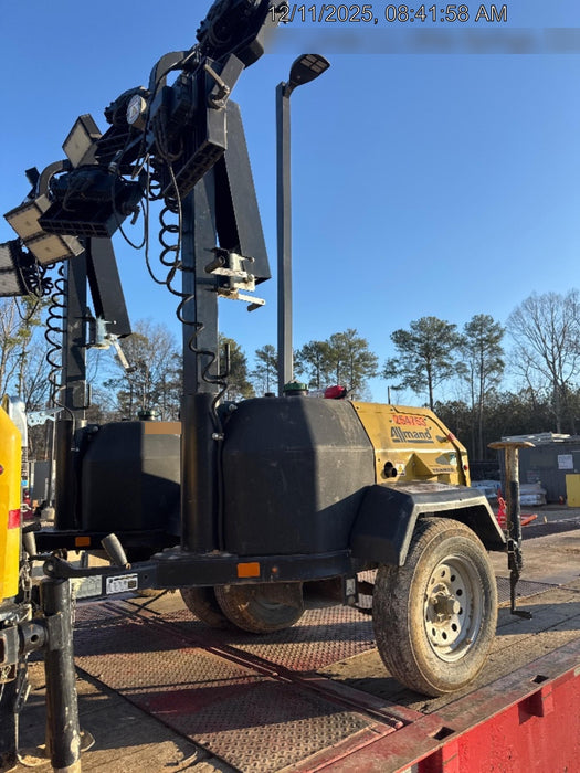 2022 Allmand NLV3GR (4) LED Light Fixture 350W, 23' Vertical Mast, 3kW Prime, Towable, ES Decals, T3