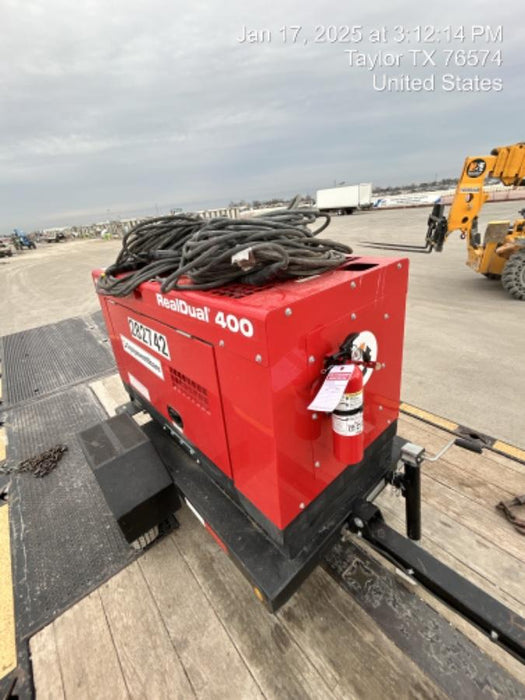 2022 Shindaiwa DGW400MDL Kubota D902 Engine, 23 HP, Dual Op Welder, Wire, Arc, Droop Stick, Tig, and CC Stick Functionality, Simulphase, 3 Phase and 1 Phase Gen Output, Single Axle NB Trlr, Slr Trckl Chrg 12V 12W, Fire Ext