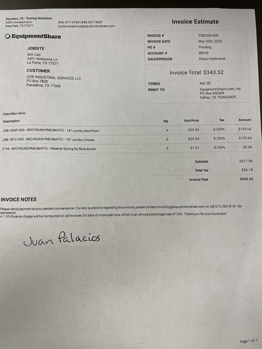 2021 MICHIGAN PNEUMATIC MP-133-ORANGE-NEP-SB