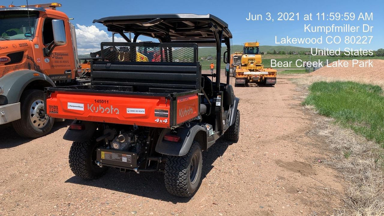 2021 Kubota RTV-X1140W-H Plastic Canopy, Windshield Acrylic Clear, LED Strobe Light, Wire Harness Kit, Back up Alarm