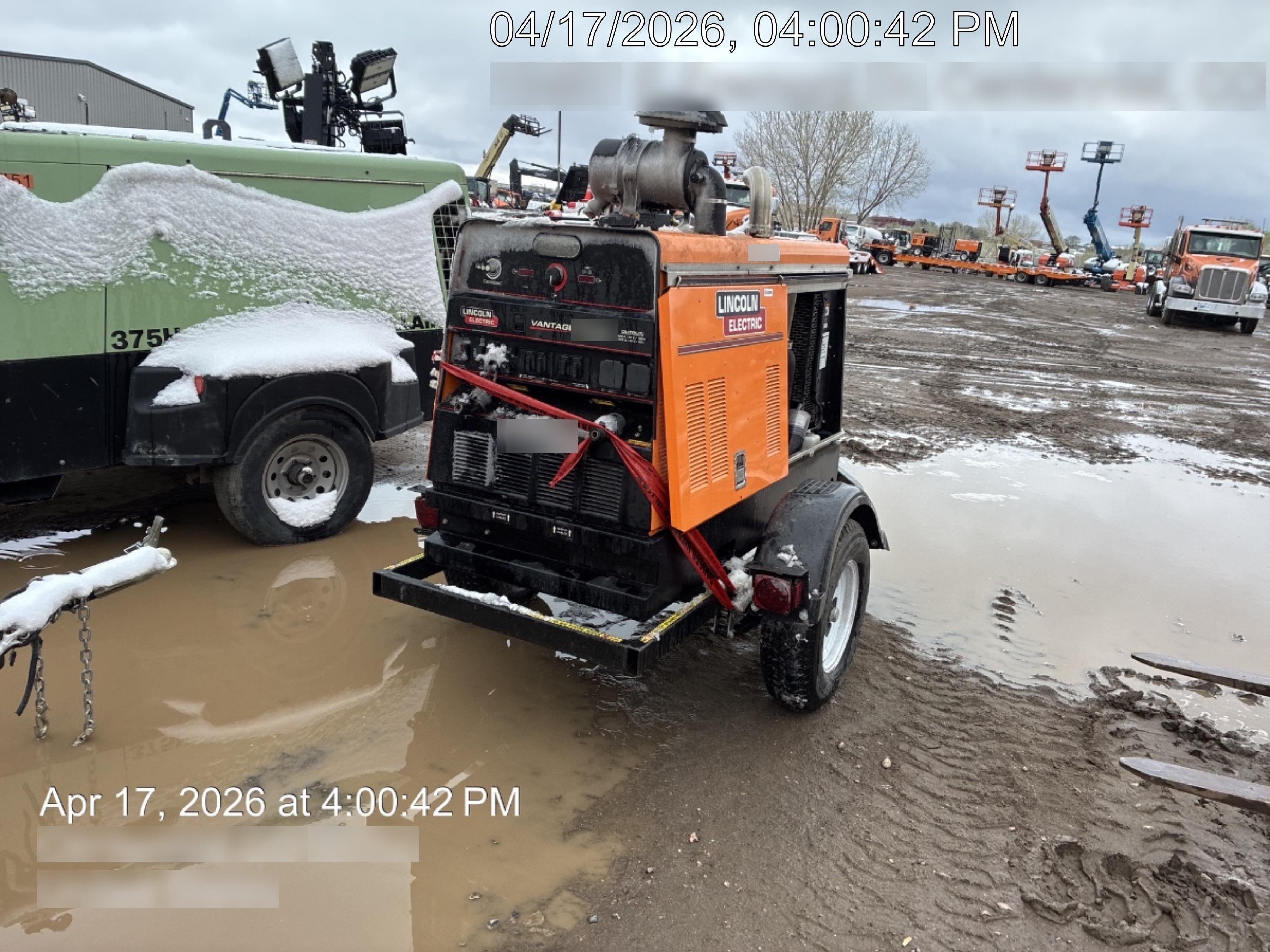 2021 Lincoln Electric Vantage 549X Ready Pak 3, ORANGE (includes trailer, cable rack, fender light kit)