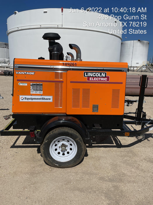 2021 Lincoln Electric Vantage 549X Ready Pak 3, ORANGE (includes trailer, cable rack, fender light kit)
