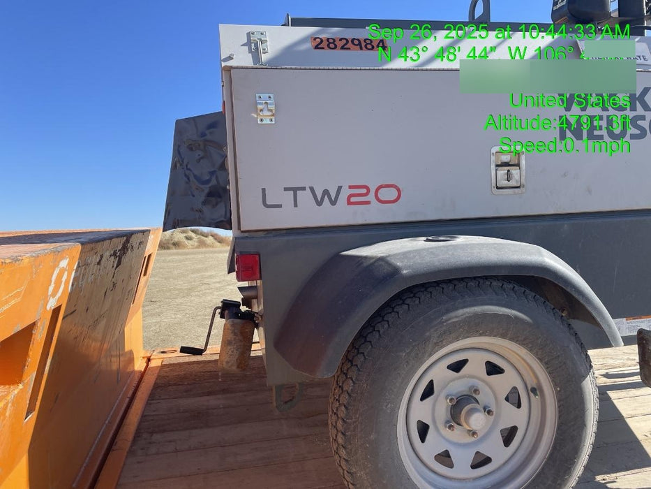 2022 Wacker Neuson LTW20Z1 Isuzu Dsl. Engine, 23' Mast, (4) 300W LED Lights, CWK, Programmable Dawn to Dusk, 360 Deg. Rotation, 57 Gal. Tank, Trailer Mounted