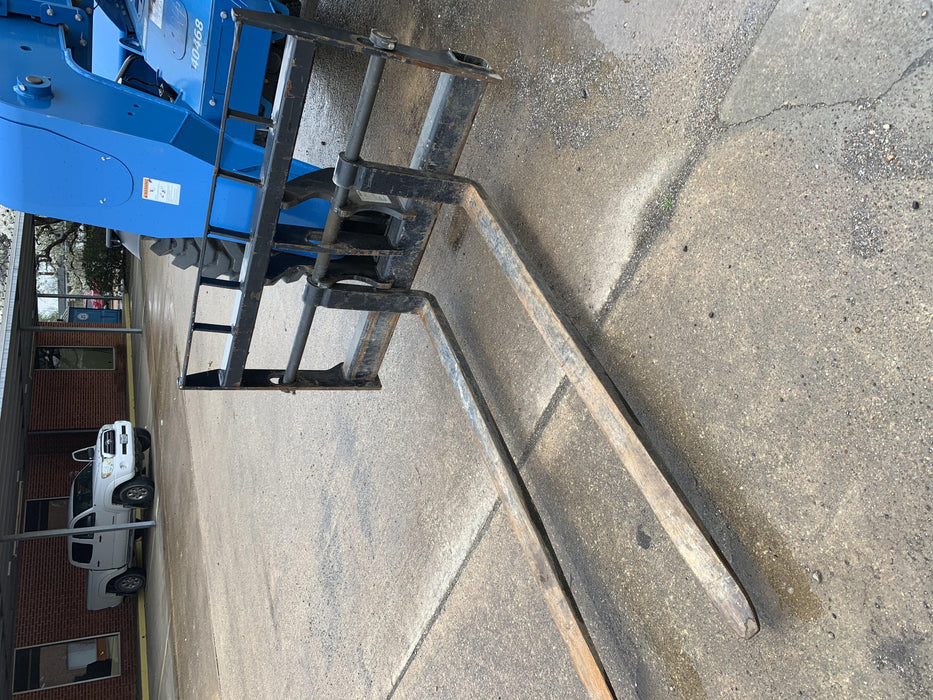 2019 Genie GTH-844 Cab/Heat/AC, Solid RT Tires, LED Work Lights, Beacon 60" QA Carriage, 48" Forks