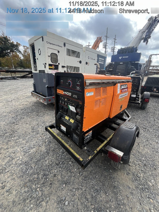 2022 Lincoln Electric LE400 Kubota V1505, Trlr, Cable Rack, Light Kit, ES Decals, T3