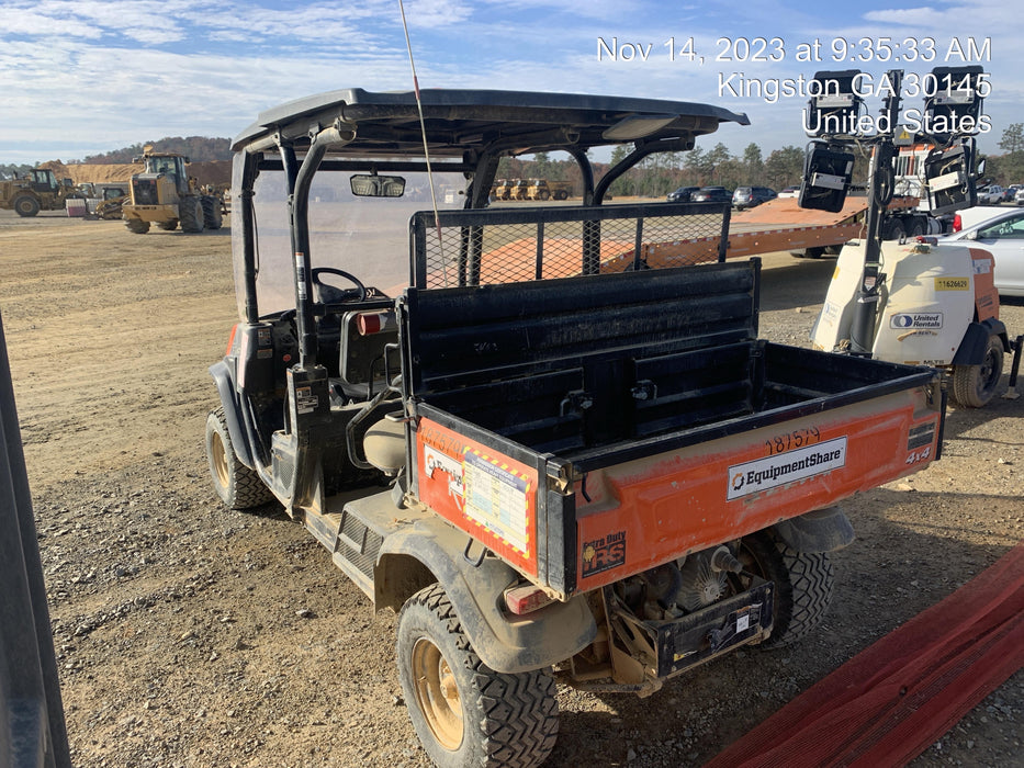 2021 Kubota RTV-X1140W-H Plastic Canopy, Windshield Acrylic Clear, LED Strobe Light, Wire Harness Kit, Back up Alarm