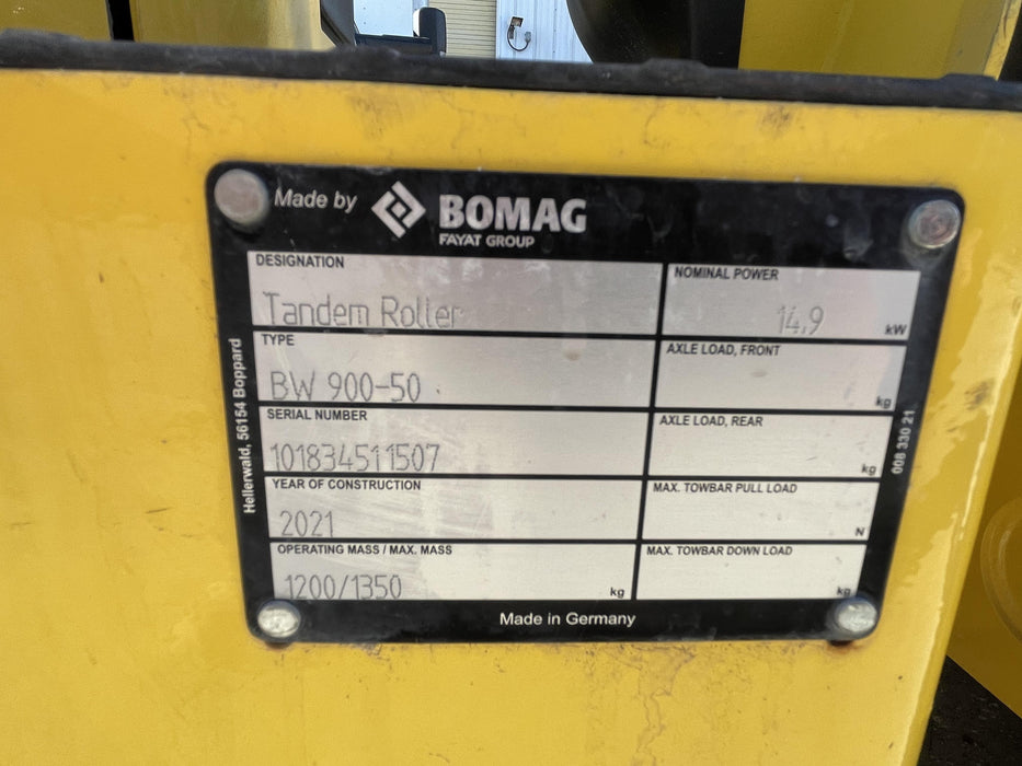 2022 BOMAG BW 900-50