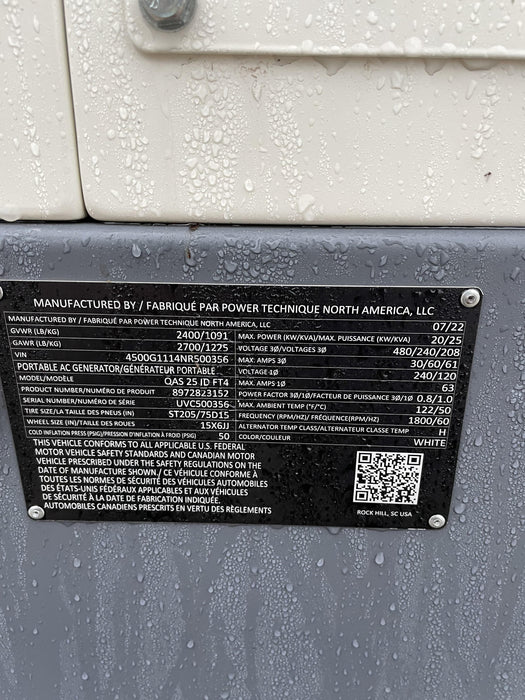 2022 ATLAS COPCO QAS25 CWK