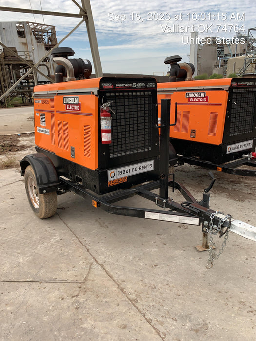 2022 Lincoln Electric Vantage 549X Crosslink Technology, Trailer Mounted, ES Decals, T3