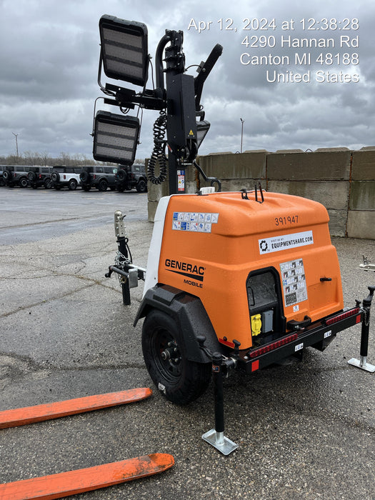 2024 Generac MLT2 Diesel, Flex Switch 120V Input, Powerzone Controller, 
(4) 320W LED Lights, 4kW Generator, 39.9 Gal Fuel Tank, 2" Ball, T3