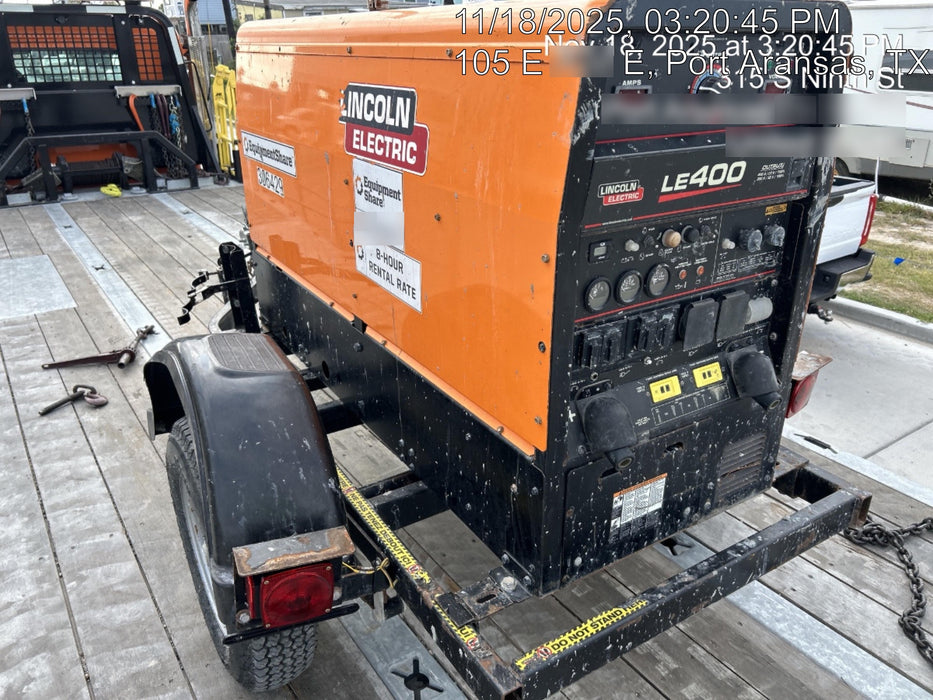 2023 Lincoln Electric LE400 Kubota V1505, Trlr, Cable Rack, Light Kit, ES Decals, T3